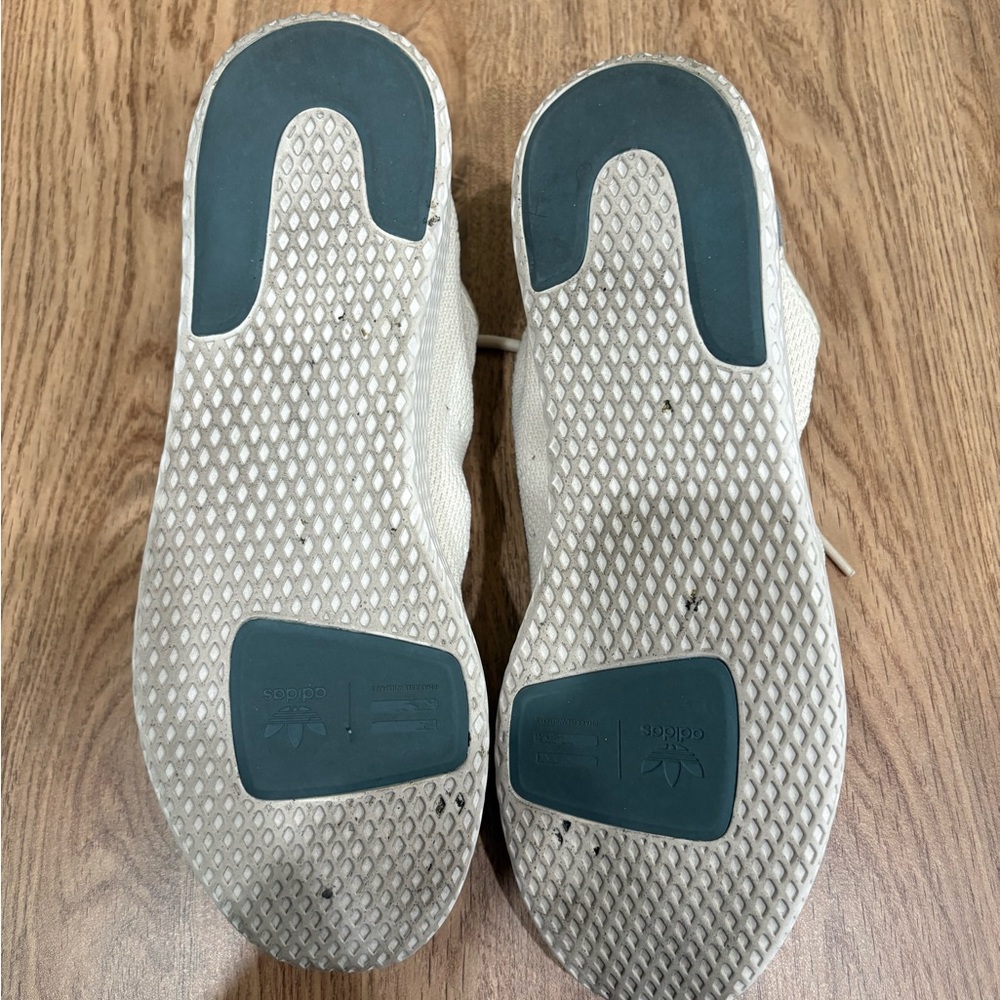 adidas Men’s HU Knit Sneakers in Cream - Picture 4 of 4